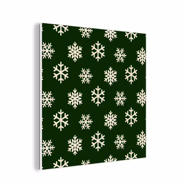 Forex - Sneeuwvlok - Groen - Wit - Kerst — 1