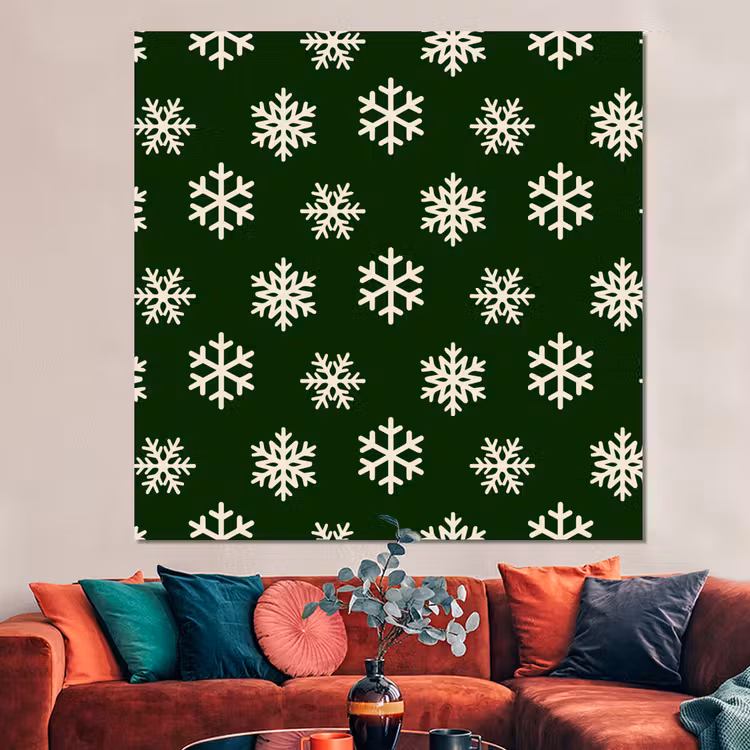 Forex - Sneeuwvlok - Groen - Wit - Kerst — 3