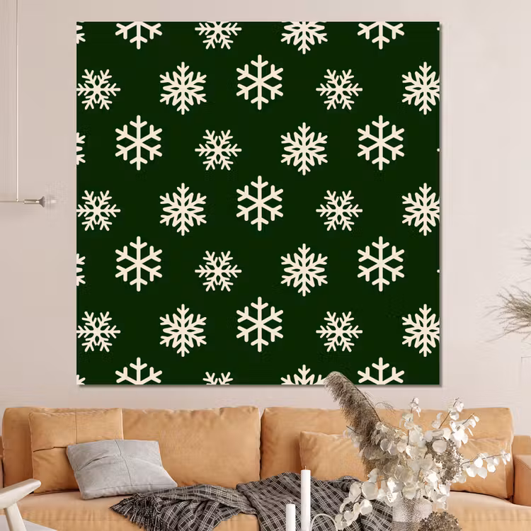 Forex - Sneeuwvlok - Groen - Wit - Kerst — 4