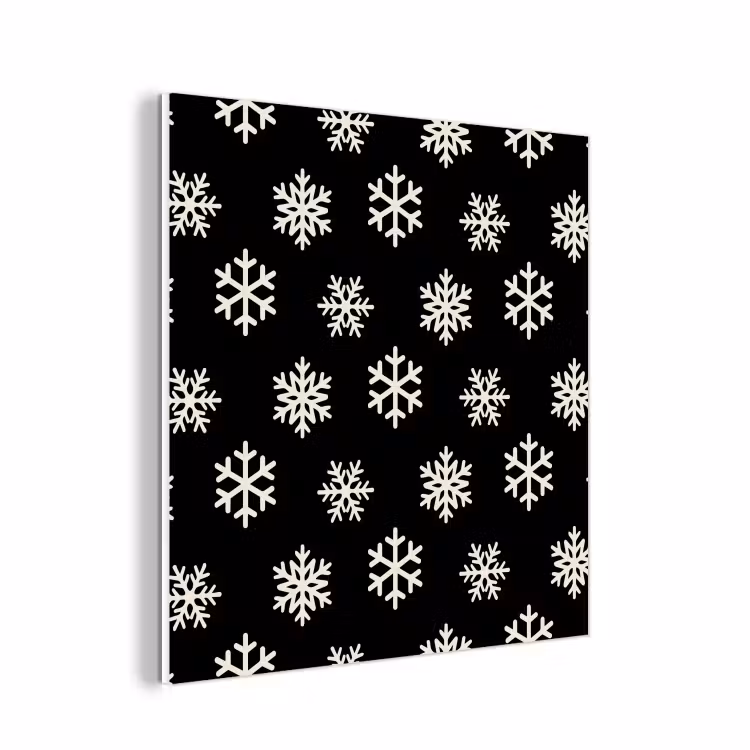 Forex - Sneeuwvlok - Zwart - Wit - Kerst — 1