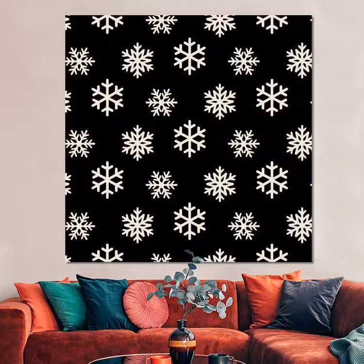 Forex - Sneeuwvlok - Zwart - Wit - Kerst — 3