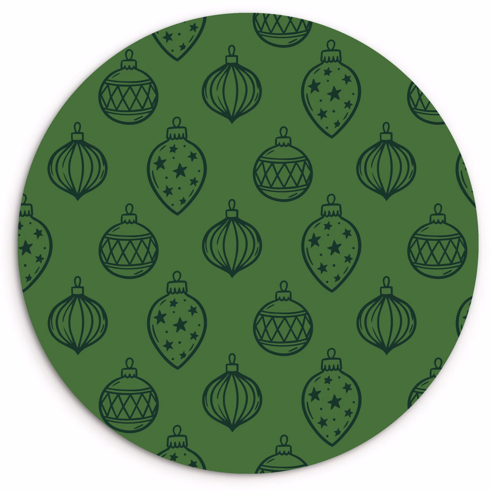 Wandcirkel - Glas - Kerstbal - Kerst - Groen — 1