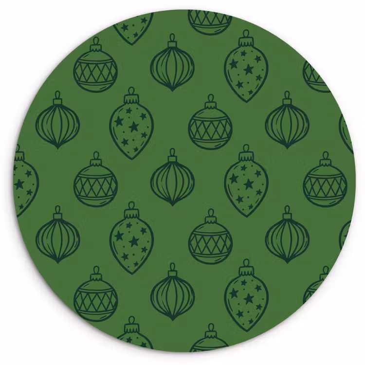Wandcirkel - Glas - Kerstbal - Kerst - Groen — 1