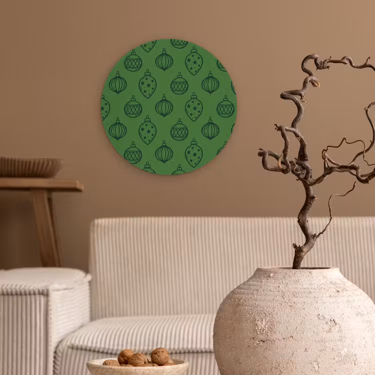 Wandcirkel - Glas - Kerstbal - Kerst - Groen — 2