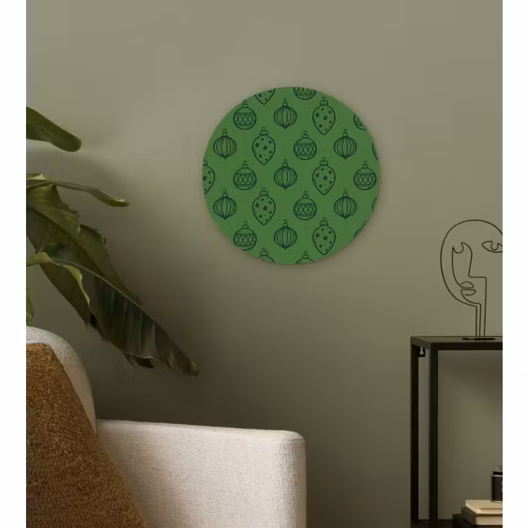 Wandcirkel - Glas - Kerstbal - Kerst - Groen — 3
