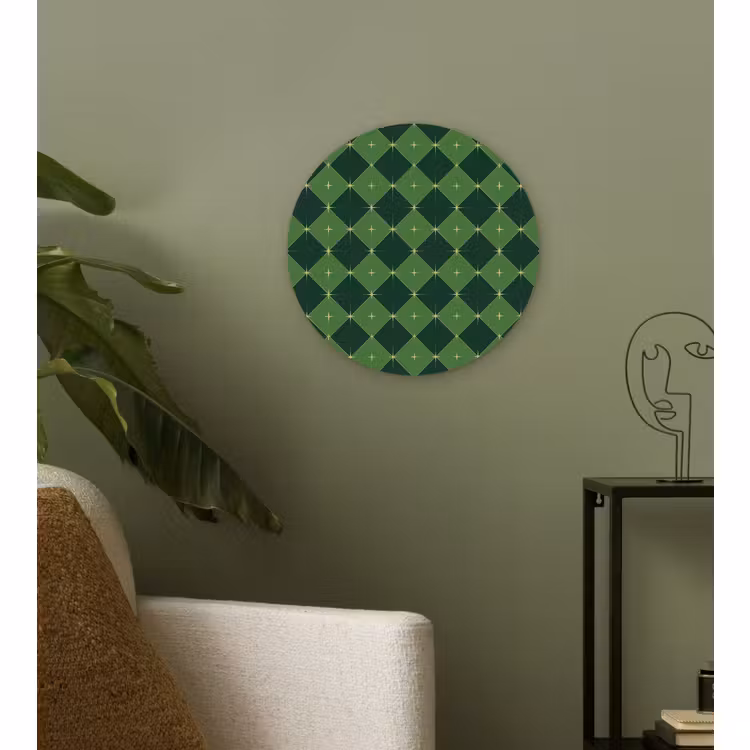 Wandcirkel - Glas - Ster - Groen - Kerst — 3