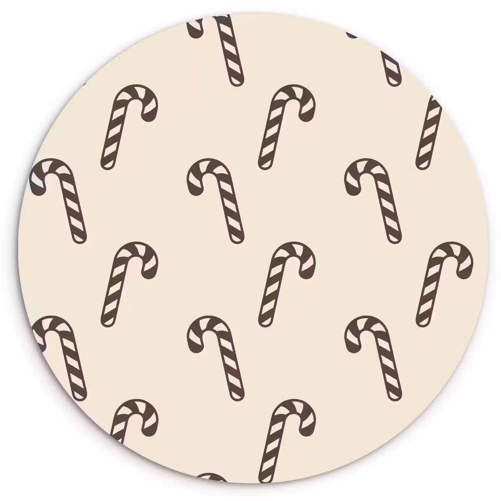 Wandcirkel - Glas - Kerst - Grijs - Crème - Zuurstok — 1