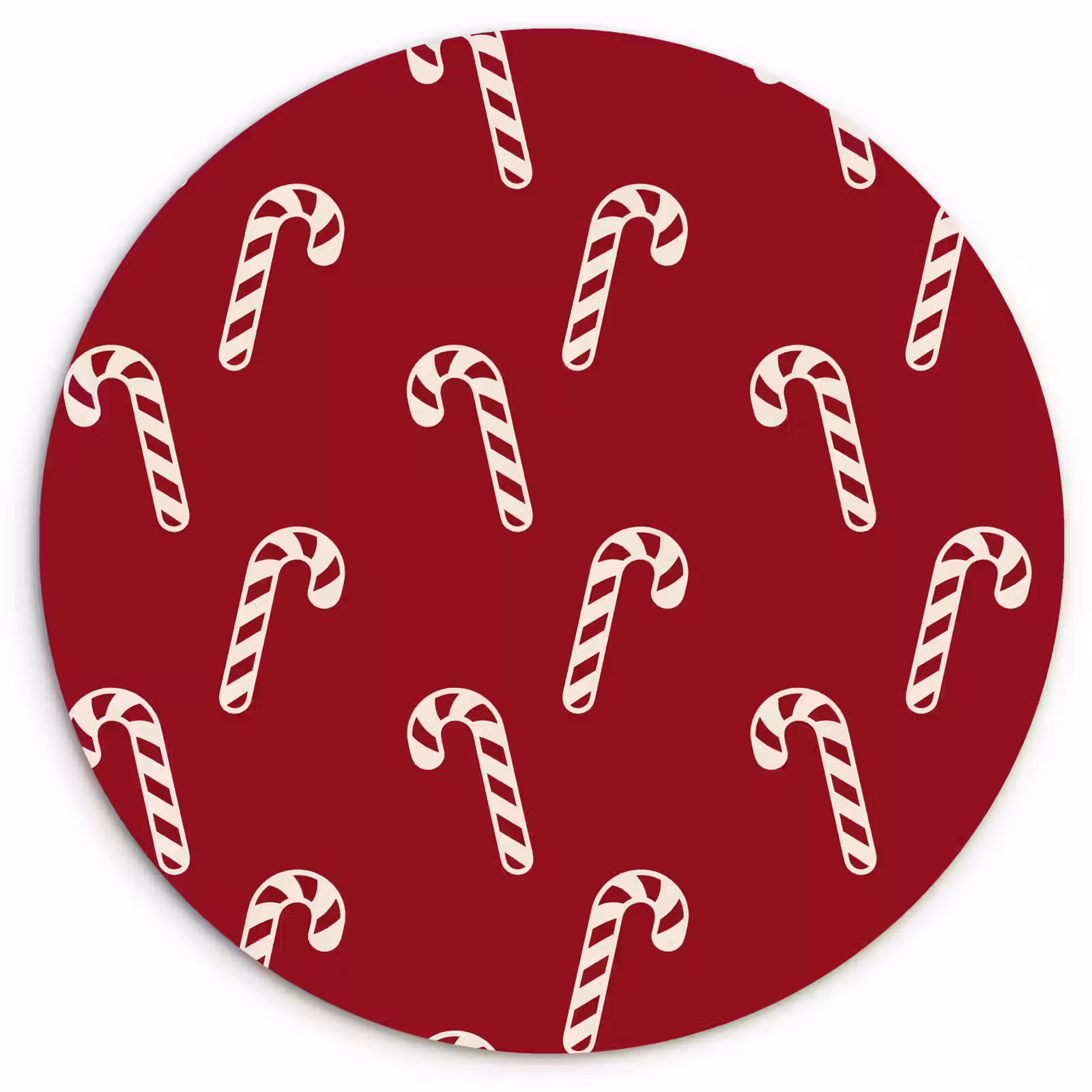 Wandcirkel - Glas - Kerst - Rood - Wit - Zuurstok — 1