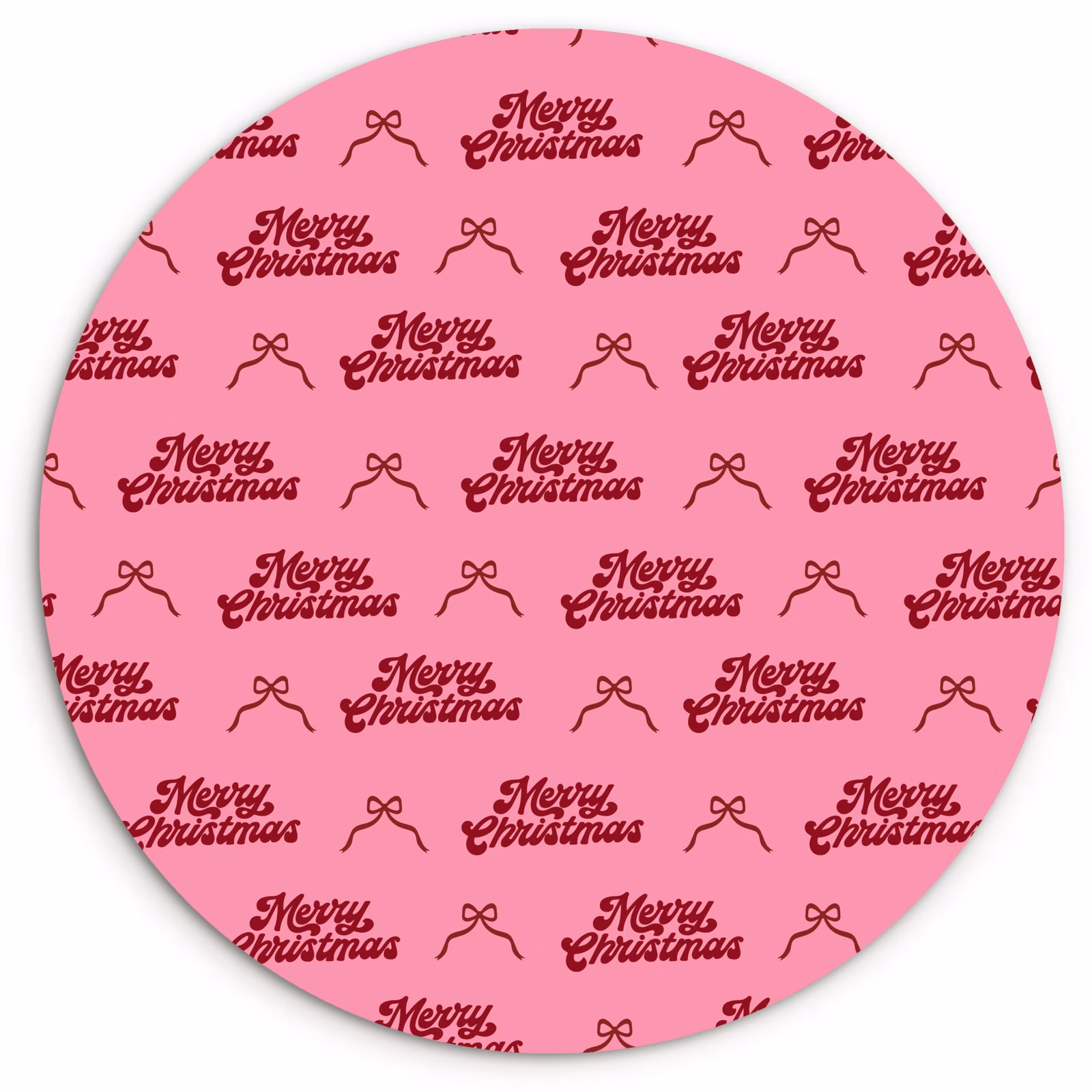 Wandcirkel - Glas - Tekst - Roze - Rood - Strik — 1