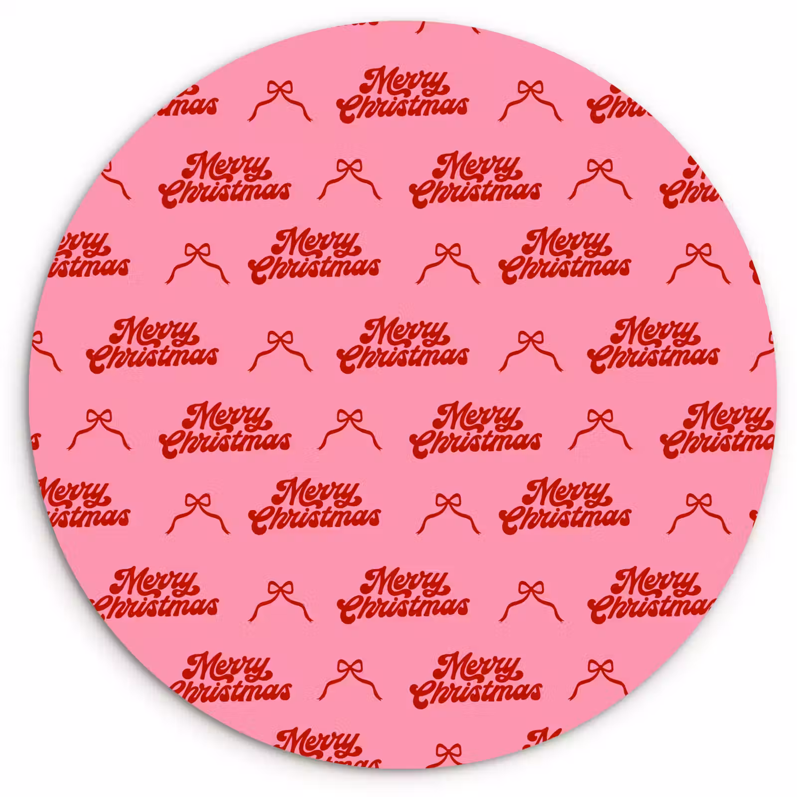 Wandcirkel - Glas - Tekst - Strik - Rood - Roze — 1