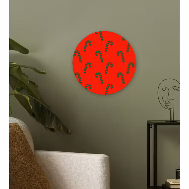 Wandcirkel - Glas - Kerst - Rood - Groen - Zuurstok — 3
