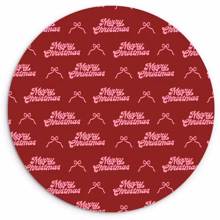 Wandcirkel - Glas - Tekst - Rood - Roze - Strik — 1