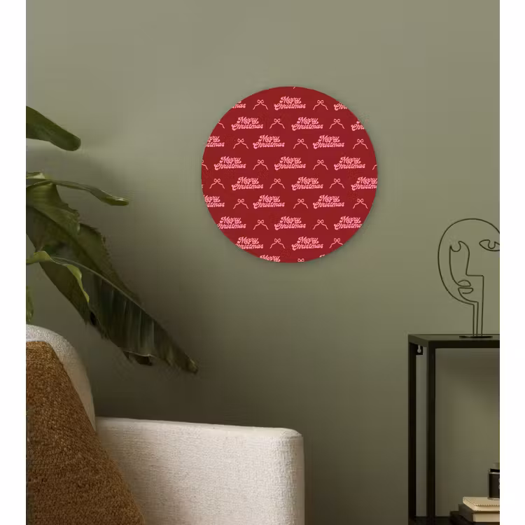 Wandcirkel - Glas - Tekst - Rood - Roze - Strik — 3