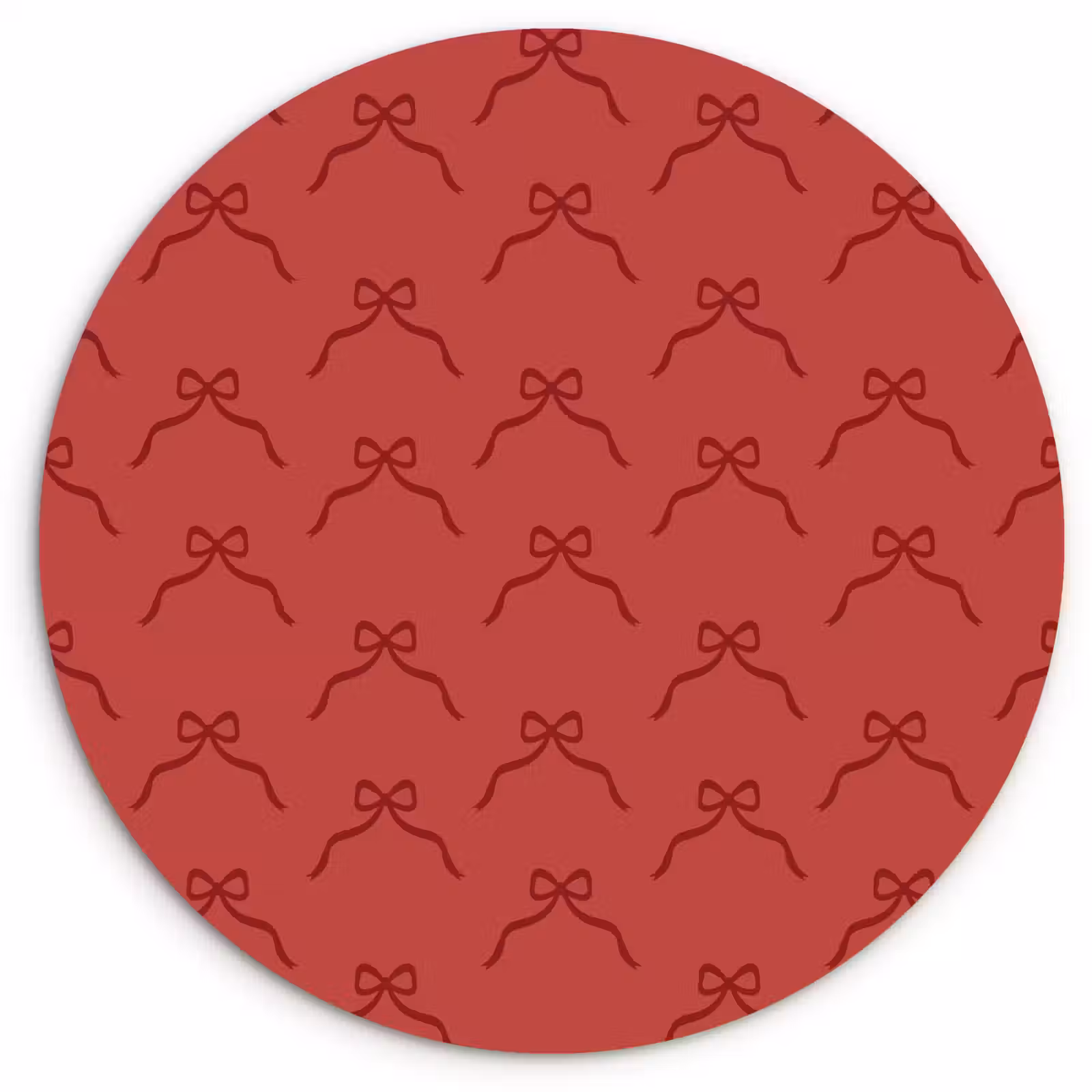 Wandcirkel - Glas - Strik - Rood - Kerst — 1