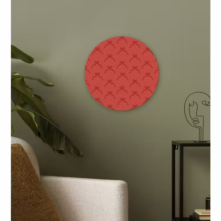 Wandcirkel - Glas - Strik - Rood - Kerst — 3