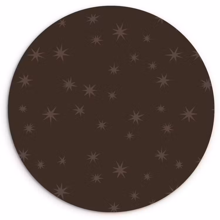 Wandcirkel - Glas - Bruin - Sterren - Kerst — 1