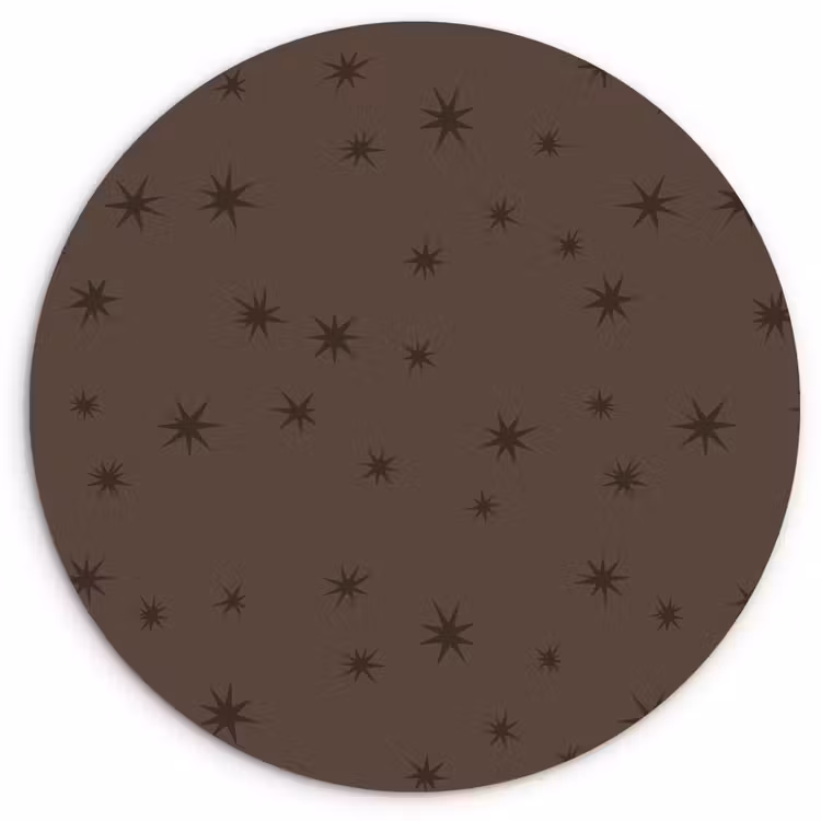 Wandcirkel - Glas - Ster - Bruin - Kerst — 1