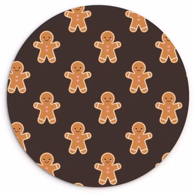 Wandcirkel - Glas - Peperkoek - Bruin - Kerst — 1