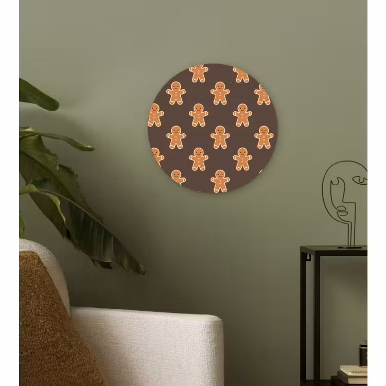 Wandcirkel - Glas - Peperkoek - Kerst - Bruin — 3