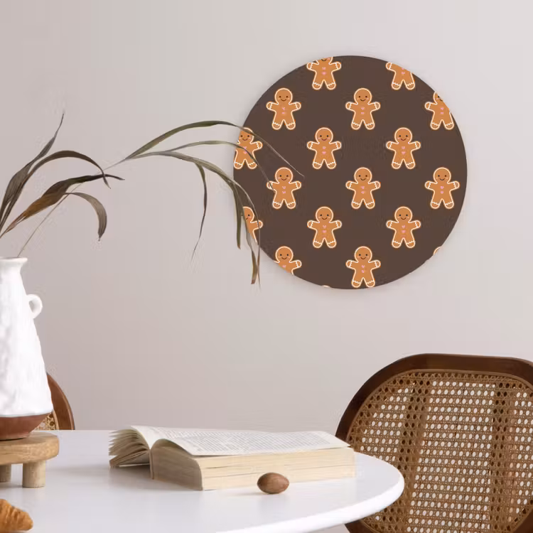 Wandcirkel - Glas - Peperkoek - Kerst - Bruin — 4