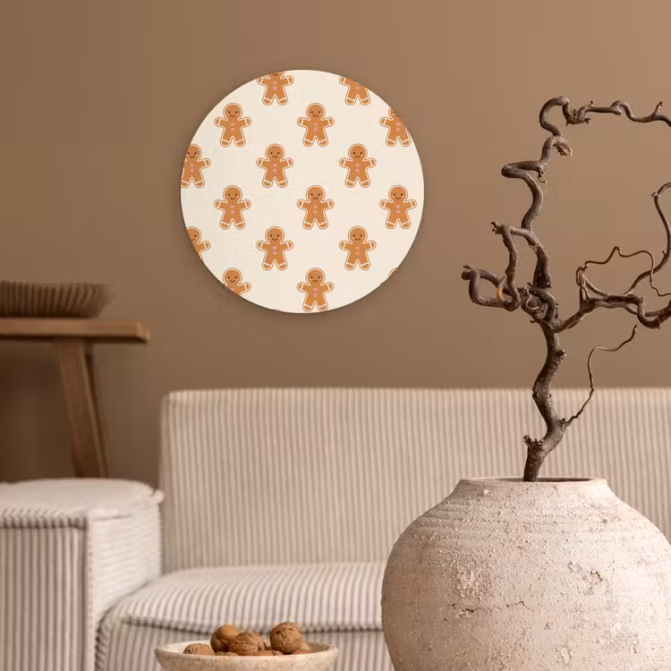 Wandcirkel - Glas - Peperkoek - Kerst - Crème — 2