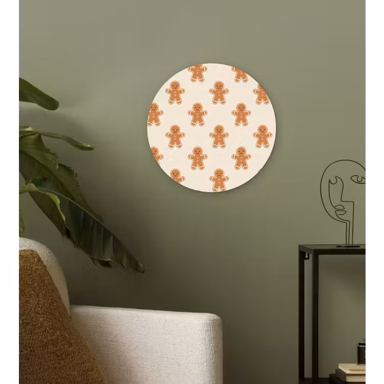 Wandcirkel - Glas - Peperkoek - Kerst - Crème — 3
