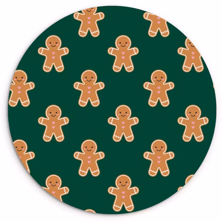 Wandcirkel - Glas - Peperkoek - Kerst - Groen — 1