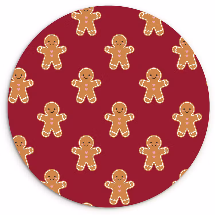Wandcirkel - Glas - Peperkoek - Kerst - Rood — 1