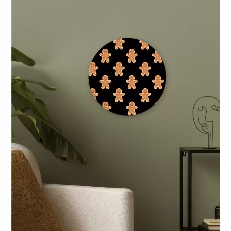 Wandcirkel - Glas - Peperkoek - Kerst - Zwart — 3