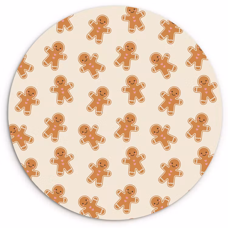 Wandcirkel - Glas - Peperkoek - Kerst - Crème — 1