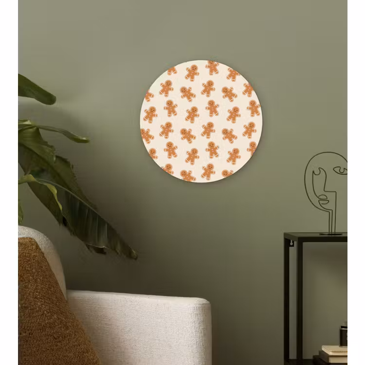 Wandcirkel - Glas - Peperkoek - Kerst - Crème — 3