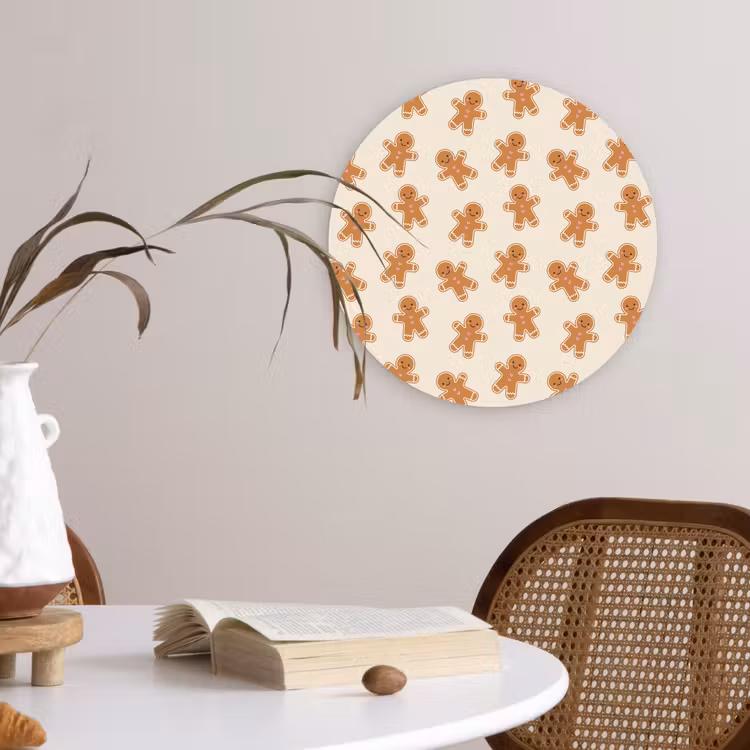 Wandcirkel - Glas - Peperkoek - Kerst - Crème — 4