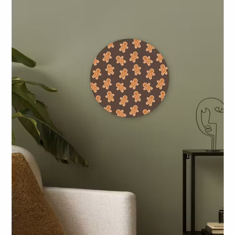 Wandcirkel - Glas - Peperkoek - Kerstmis - Bruin — 3