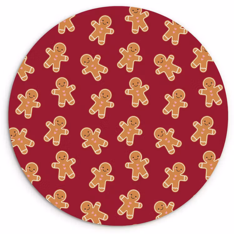 Wandcirkel - Glas - Peperkoek - Rood - Bruin - Kerst — 1