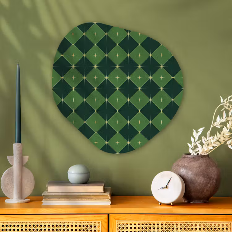 Organische schilderij - Aluminium - Ster - Groen - Kerst — 2