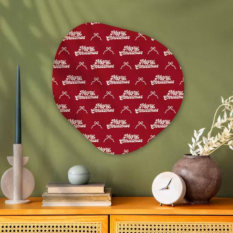 Organische schilderij - Aluminium - Tekst - Rood - Wit - Strik — 2