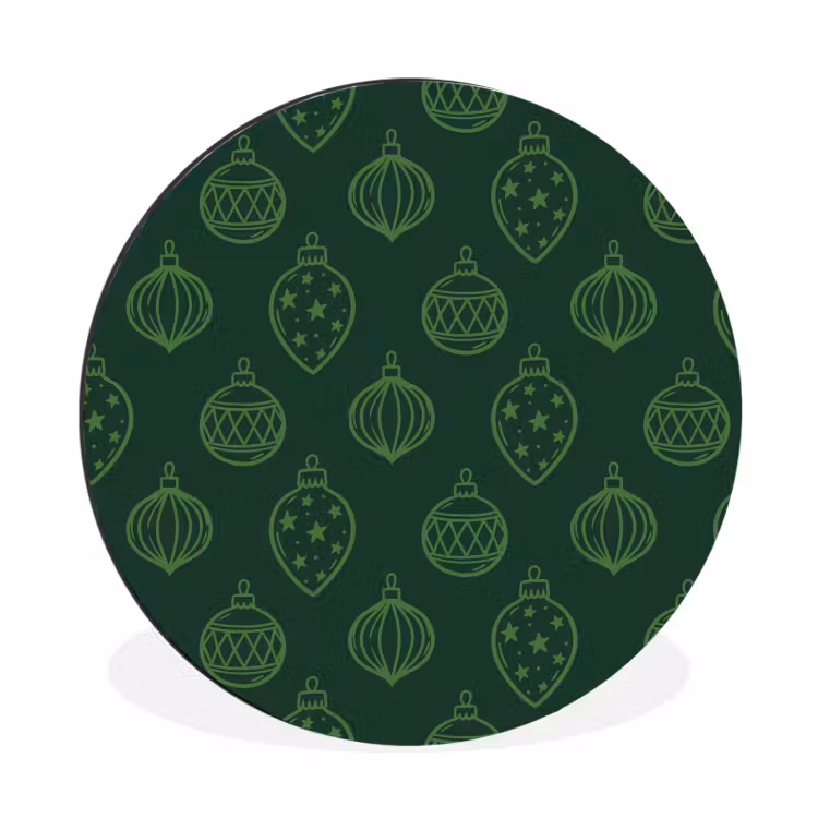 Wandcirkel - Aluminium - Kerstbal - Groen - Kerst — 1