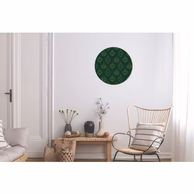 Wandcirkel - Aluminium - Kerstbal - Groen - Kerst — 2