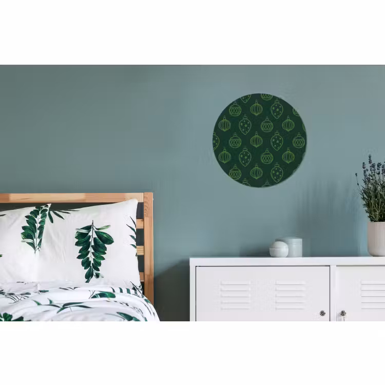 Wandcirkel - Aluminium - Kerstbal - Groen - Kerst — 4