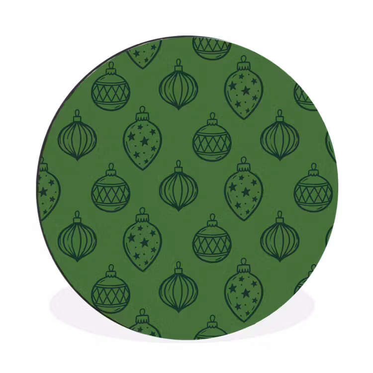 Wandcirkel - Aluminium - Kerstbal - Kerst - Groen — 1