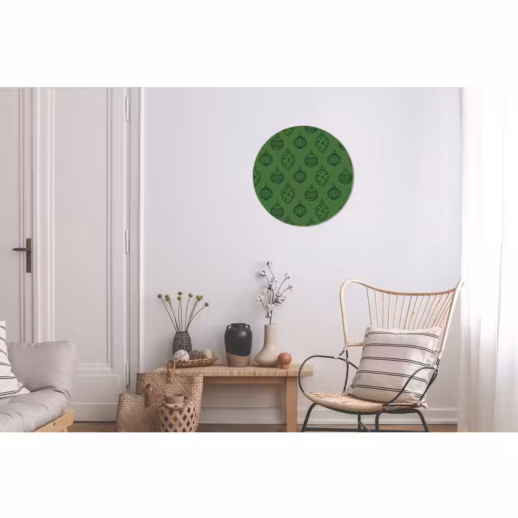 Wandcirkel - Aluminium - Kerstbal - Kerst - Groen — 2