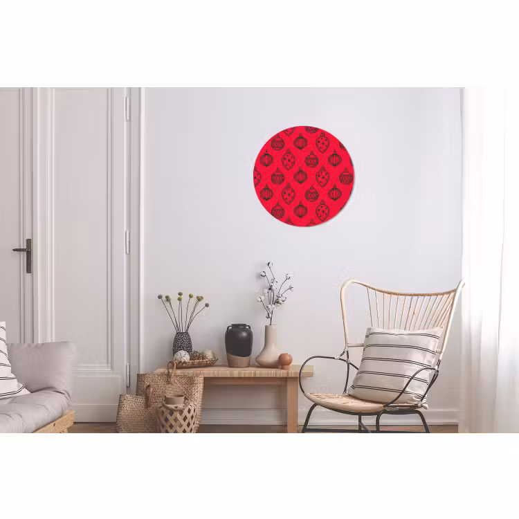 Wandcirkel - Aluminium - Kerstbal - Groen - Rood — 2