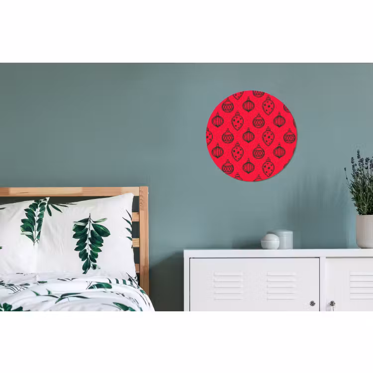 Wandcirkel - Aluminium - Kerstbal - Groen - Rood — 4