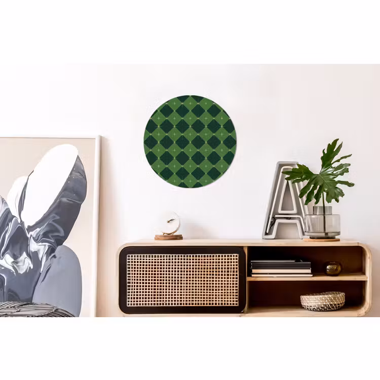 Wandcirkel - Aluminium - Ster - Groen - Kerst — 3