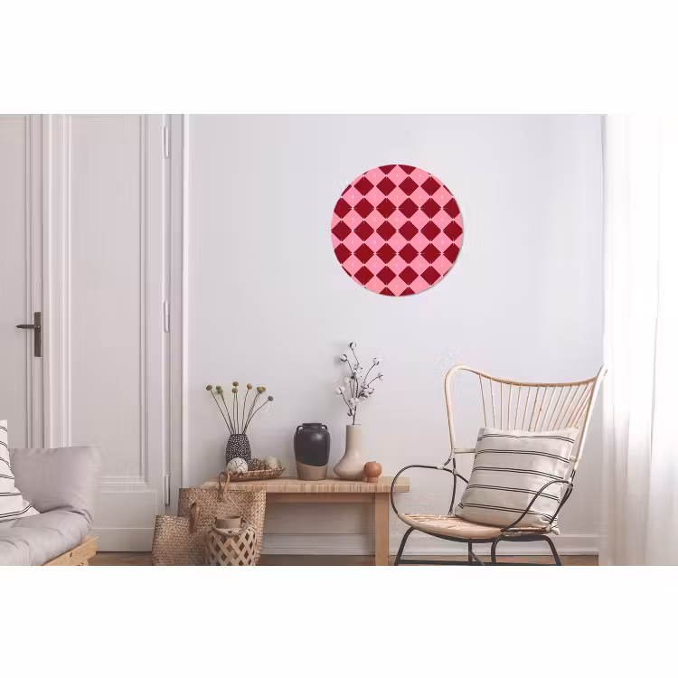 Wandcirkel - Aluminium - Ster - Rood - Roze - Kerst — 2