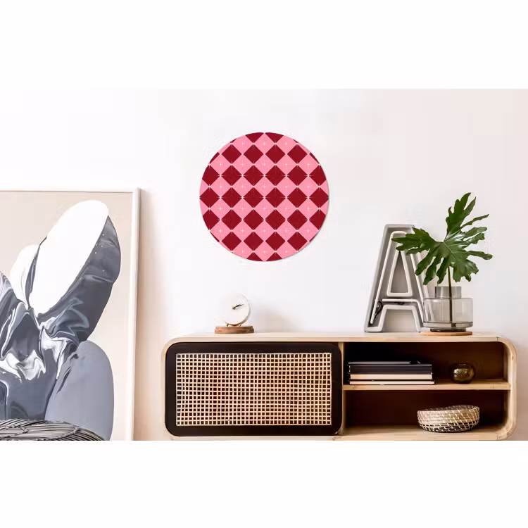 Wandcirkel - Aluminium - Ster - Rood - Roze - Kerst — 3