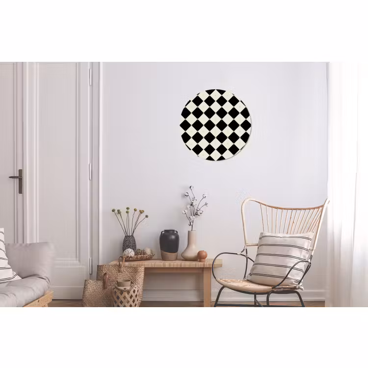 Wandcirkel - Aluminium - Ster - Zwart - Wit - Kerst — 2
