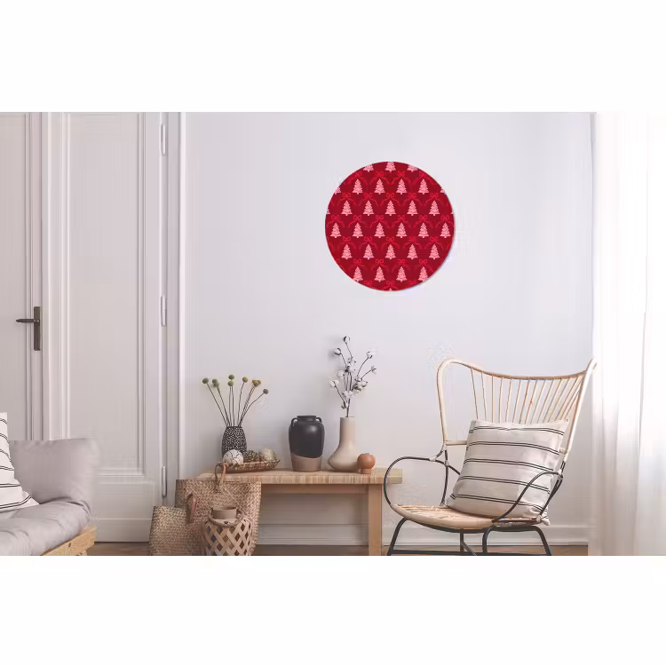 Wandcirkel - Aluminium - Strik - Rood - Roze - Kerst — 2