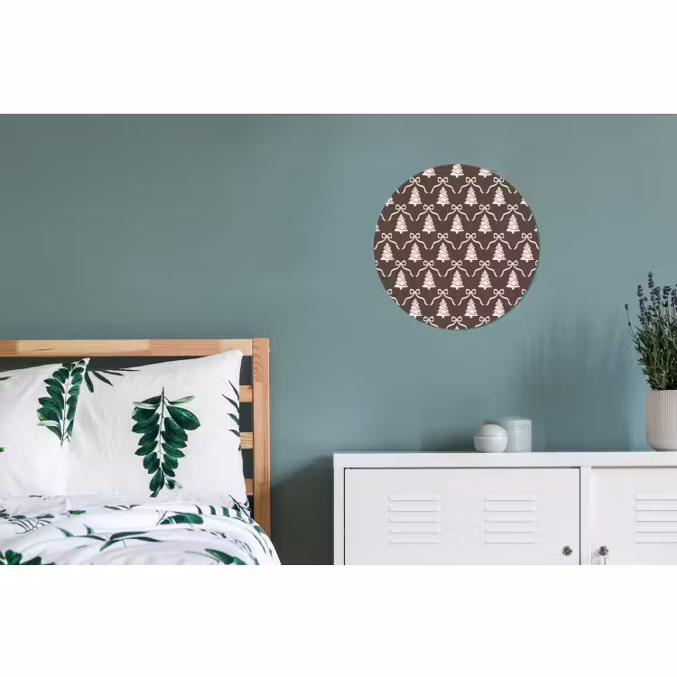 Wandcirkel - Aluminium - Strik - Taupe - Wit - Kerst — 4