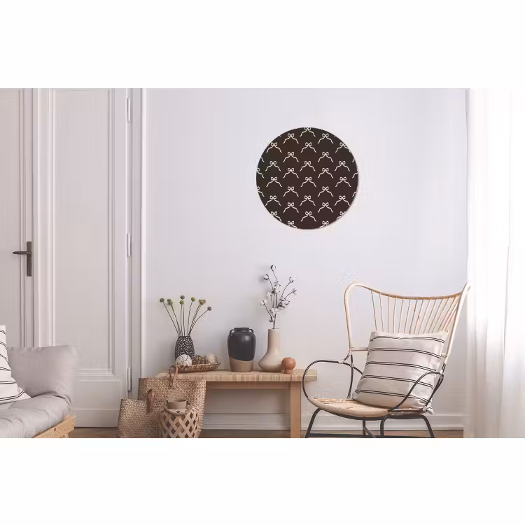 Wandcirkel - Aluminium - Bruin - Strik - Kerst — 2